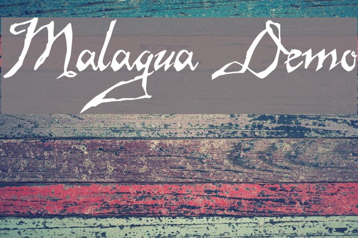 Malagua Demo Font examples