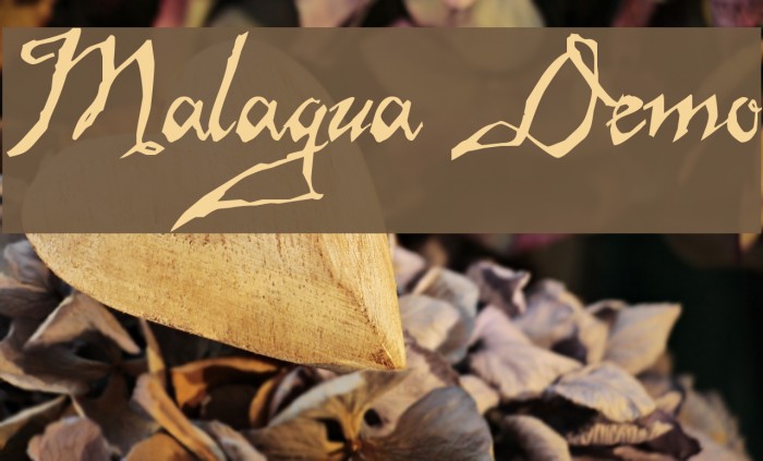 Malagua Demo Font examples