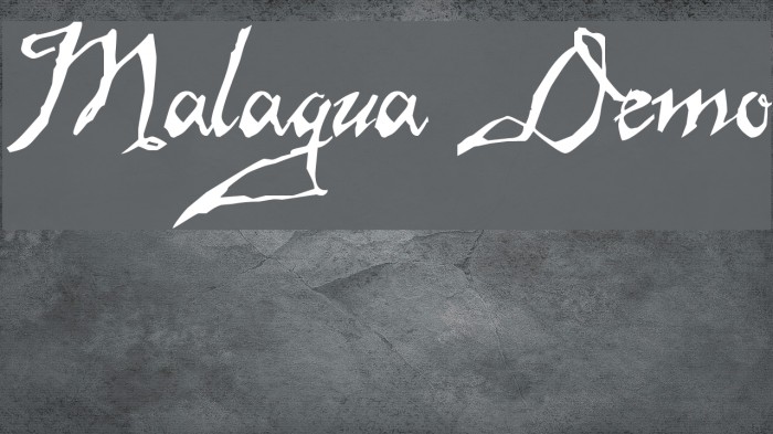 Malagua Demo Font examples