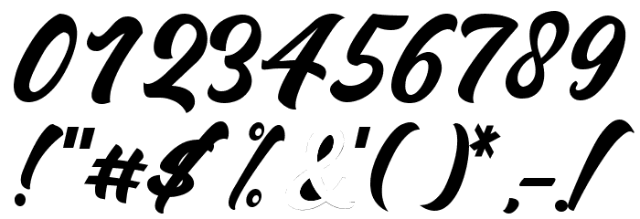 Malanaya Script Font OTHER CHARS