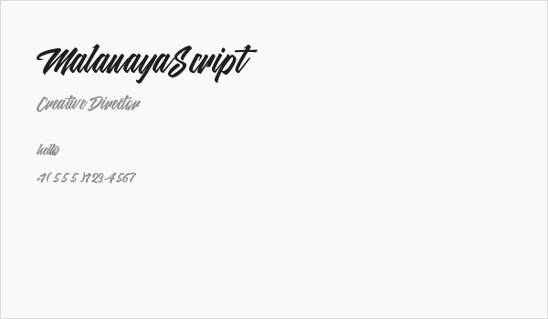 MalanayaScript Business Card