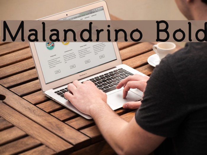 Malandrino Bold Font examples