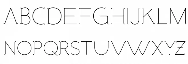 Malandrino Light フォント 大文字