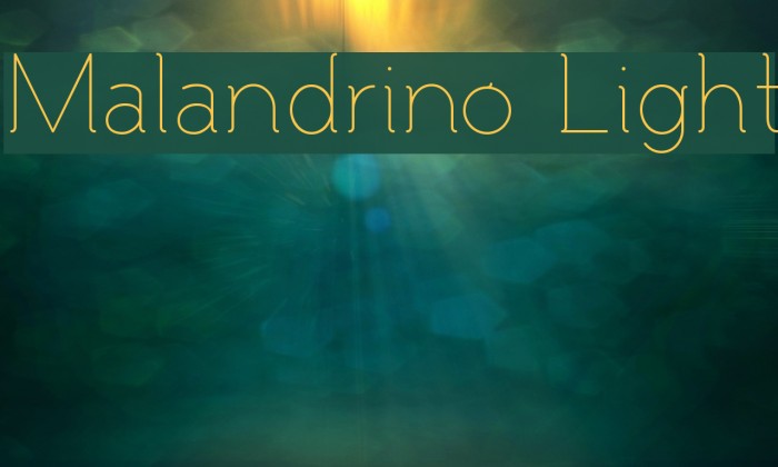 Malandrino Light Font examples