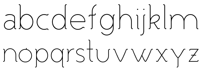 Malandrino Light Font LOWERCASE