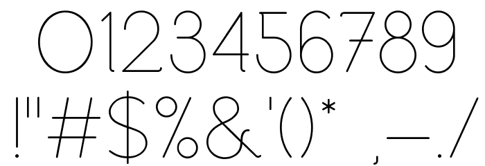 Malandrino Thin Font OTHER CHARS