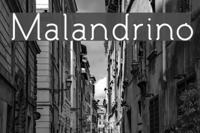 Malandrino Font examples