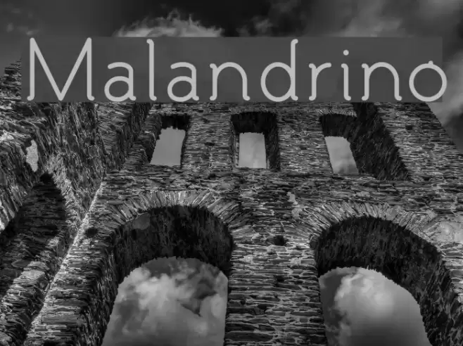 Malandrino Font examples