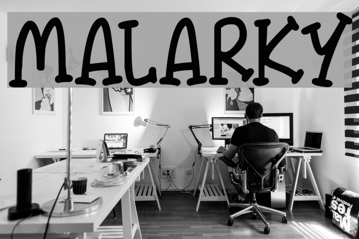 Malarky Font examples