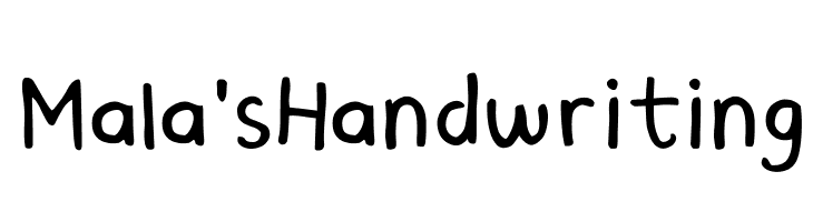 Mala's Handwriting Шрифта