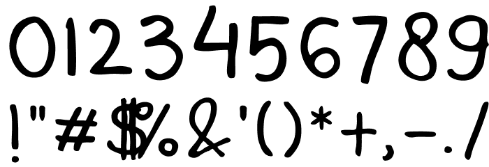 Mala's Handwriting Font OTHER CHARS
