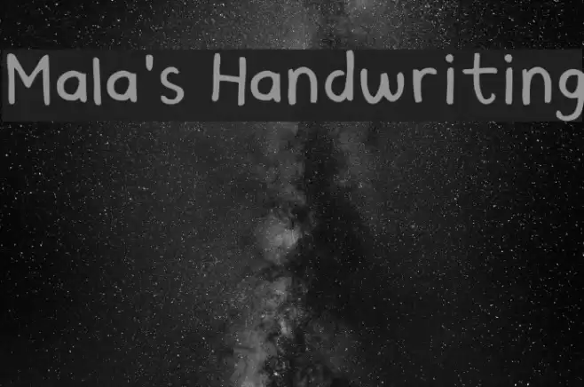 Mala's Handwriting Font examples