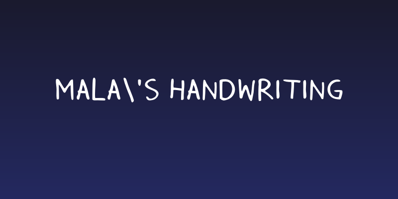 Mala's Handwriting Social Header