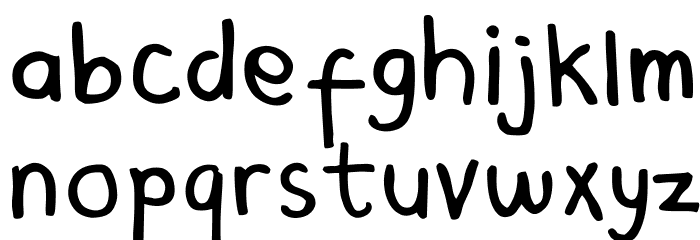 Mala's Handwriting Font LOWERCASE
