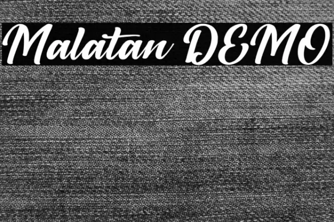 Malatan DEMO Font examples