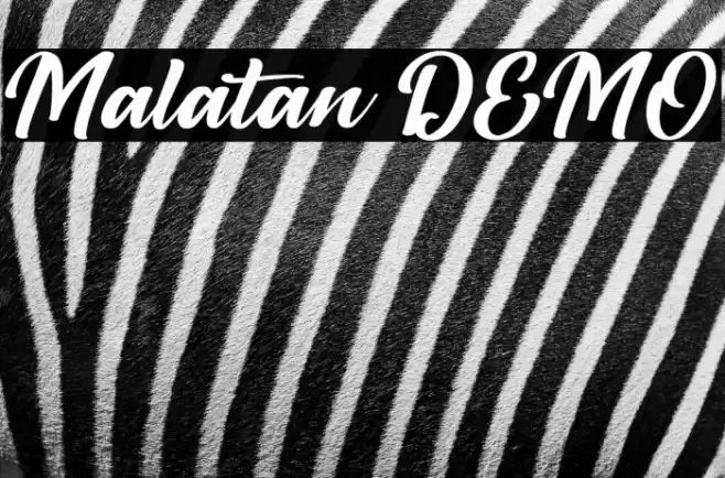 Malatan DEMO Font examples