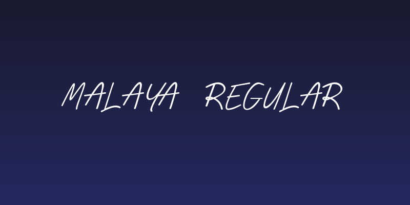 Malaya  Regular Social Header