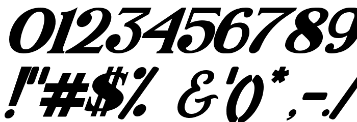 Malcolm Italic Font OTHER CHARS