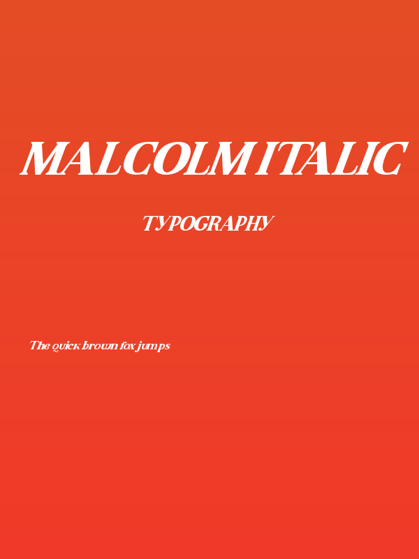 Malcolm Italic Poster
