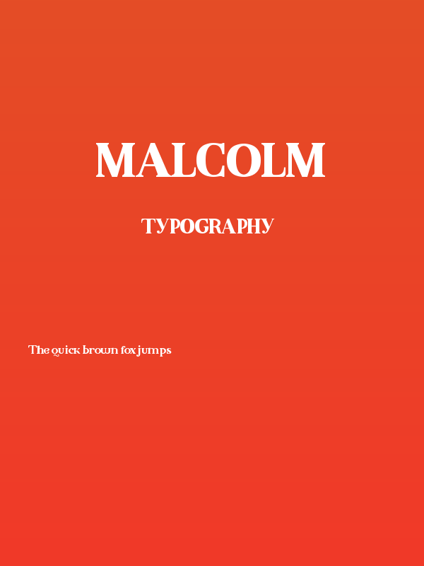 Malcolm Poster