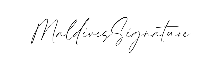 Maldives Signature  フリーフォントのダウンロード