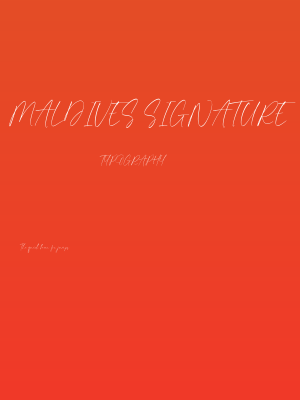 Maldives Signature Poster