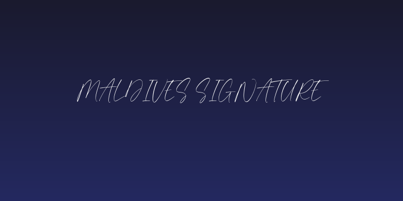 Maldives Signature Social Header