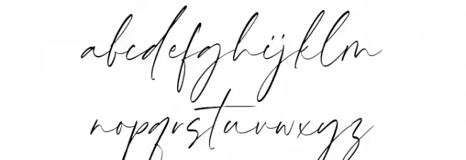Maldives Signature Schriftart Kleinbuchstaben