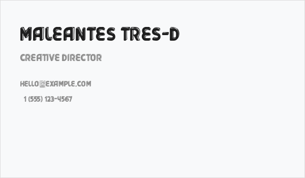 Maleantes Tres-d Business Card
