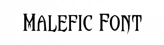 Malefic Font  Frei Schriftart Herunterladen