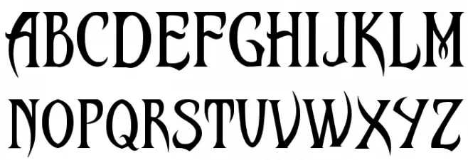 Malefic Font Fuentes MAYÚSCULAS