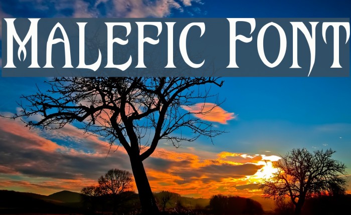 Malefic Font Example 1