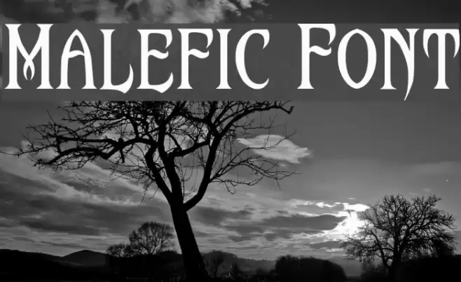 Malefic Font Font examples