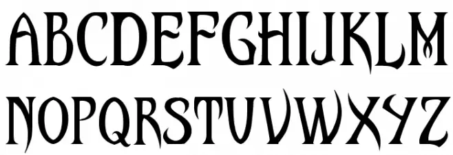 Malefic Font Fonte MINÚSCULAS