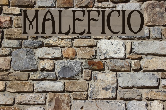 Maleficio Font examples