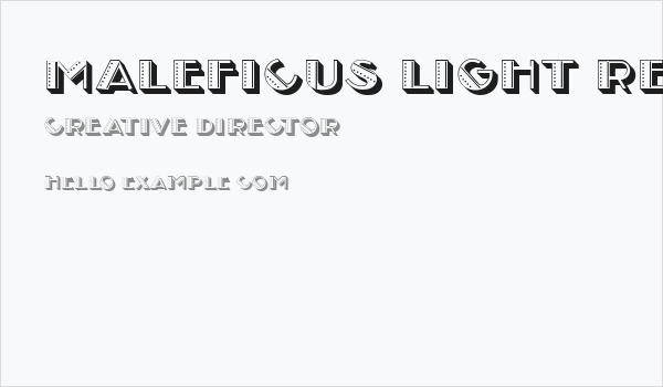 Maleficus Light Regular Business Card