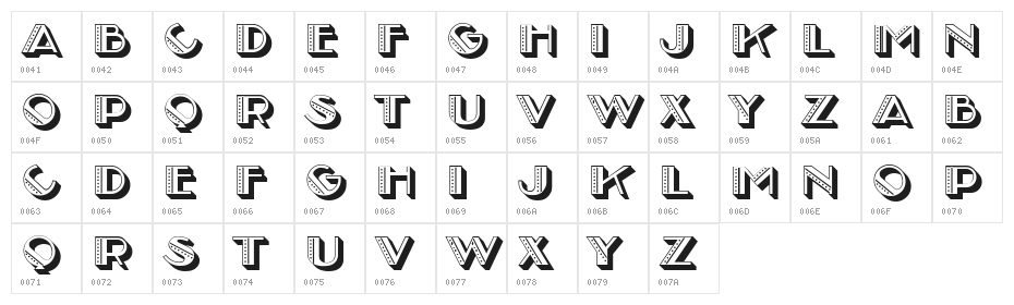Maleficus Ultra Light Regular Character Map