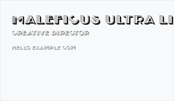 Maleficus Ultra Light Regular Business Card