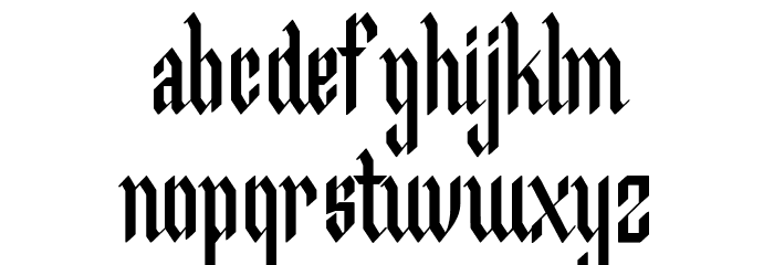 Malegroth-Regular Font LOWERCASE