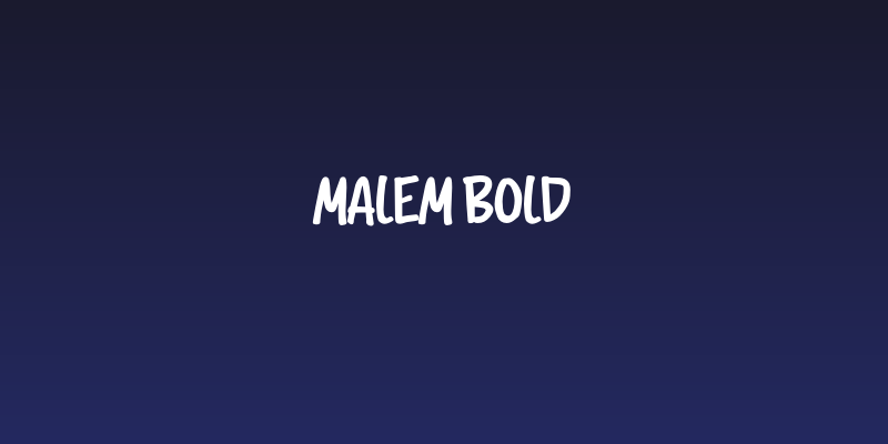 Malem Bold Social Header