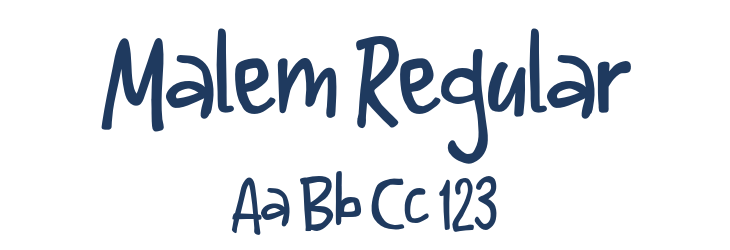 Malem Regular Font Preview