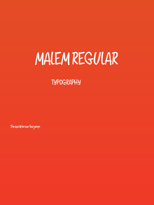 Malem Regular Poster