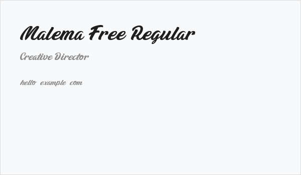 Malema Free Regular Business Card