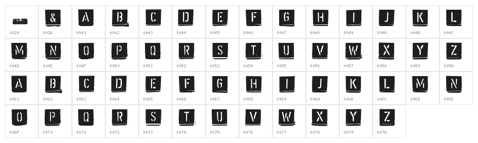 Malermeister Character Map
