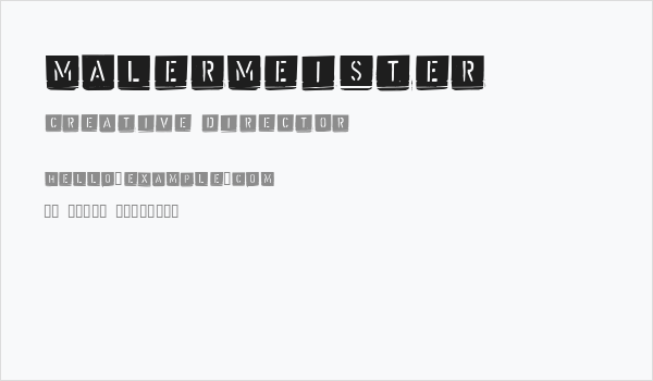 Malermeister Business Card