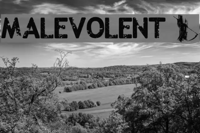 Malevolent z Font examples