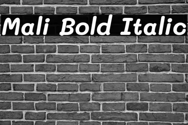 Mali Bold Italic Font examples