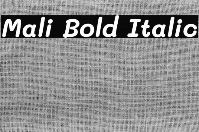 Mali Bold Italic Font examples