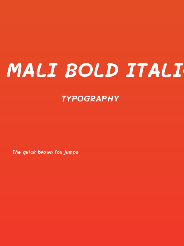 Mali Bold Italic Poster