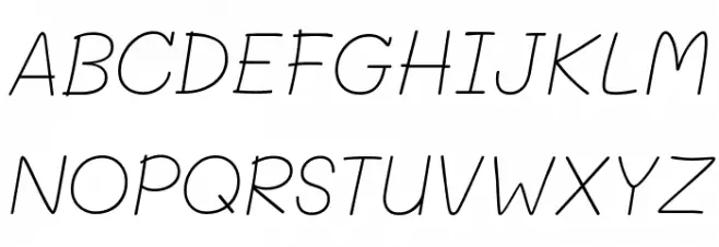 Mali ExtraLight Italic 字体 大写